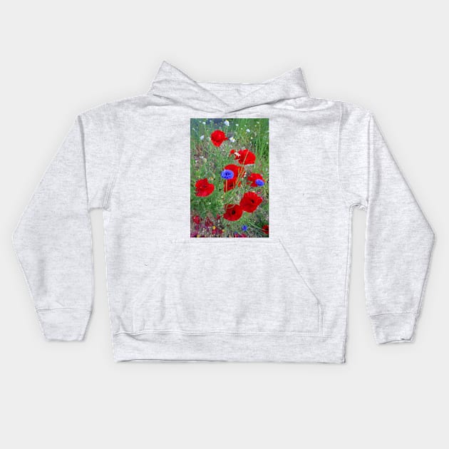 Bee Friendly Flowers, Redhill Park, June 2021 Kids Hoodie by RedHillDigital